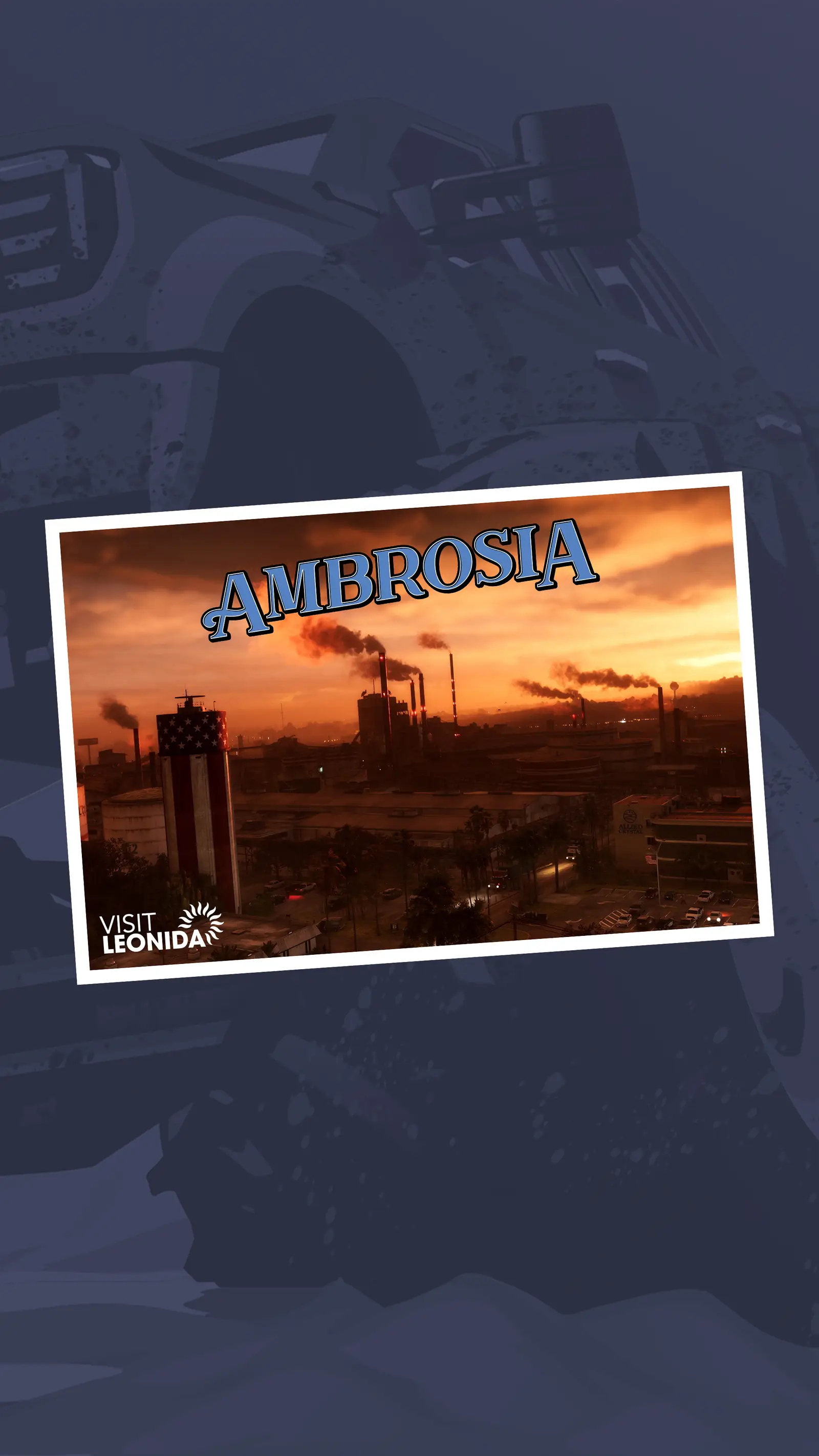 Ambrosia postcard vertical portrait artwork