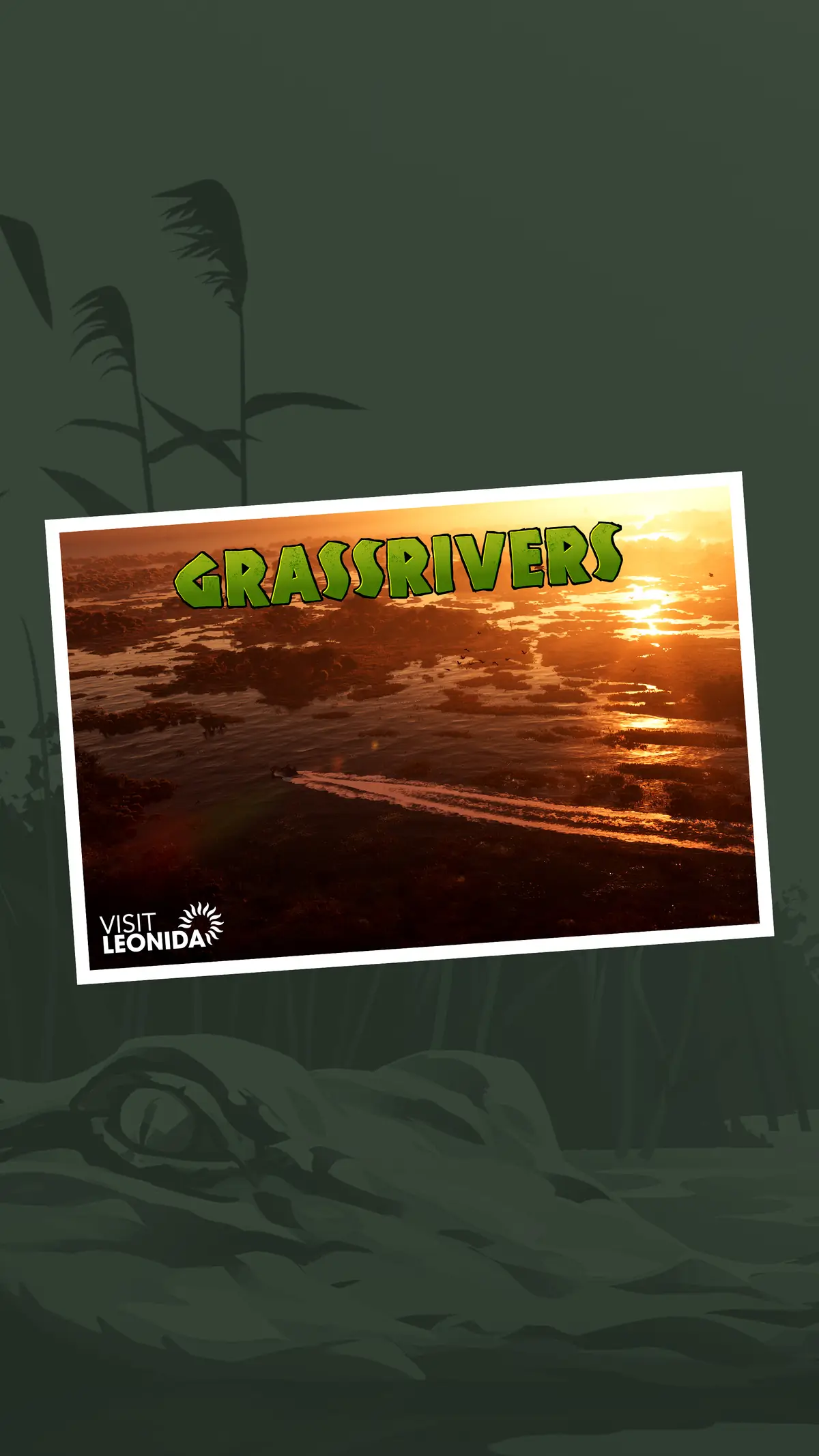 Grassrivers postcard vertical portrait artwork