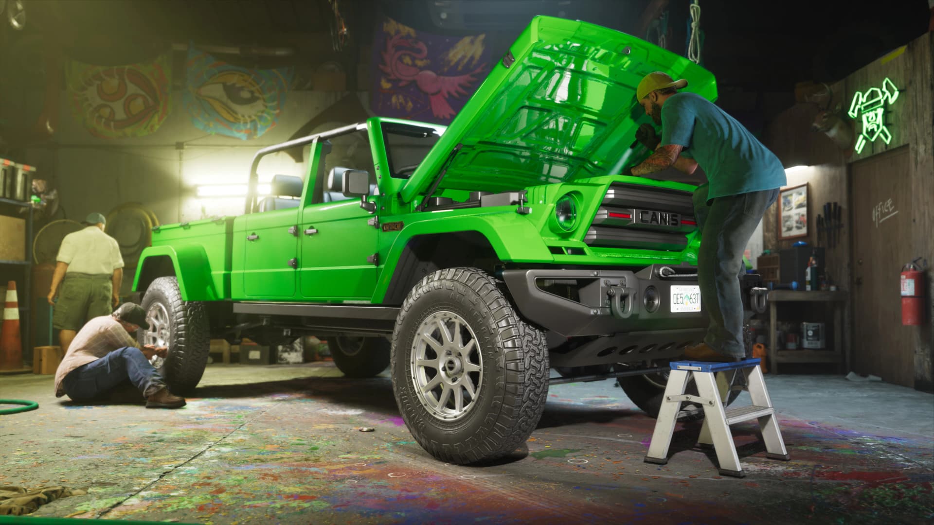 High-end vehicle customization mod shop interior in GTA 6