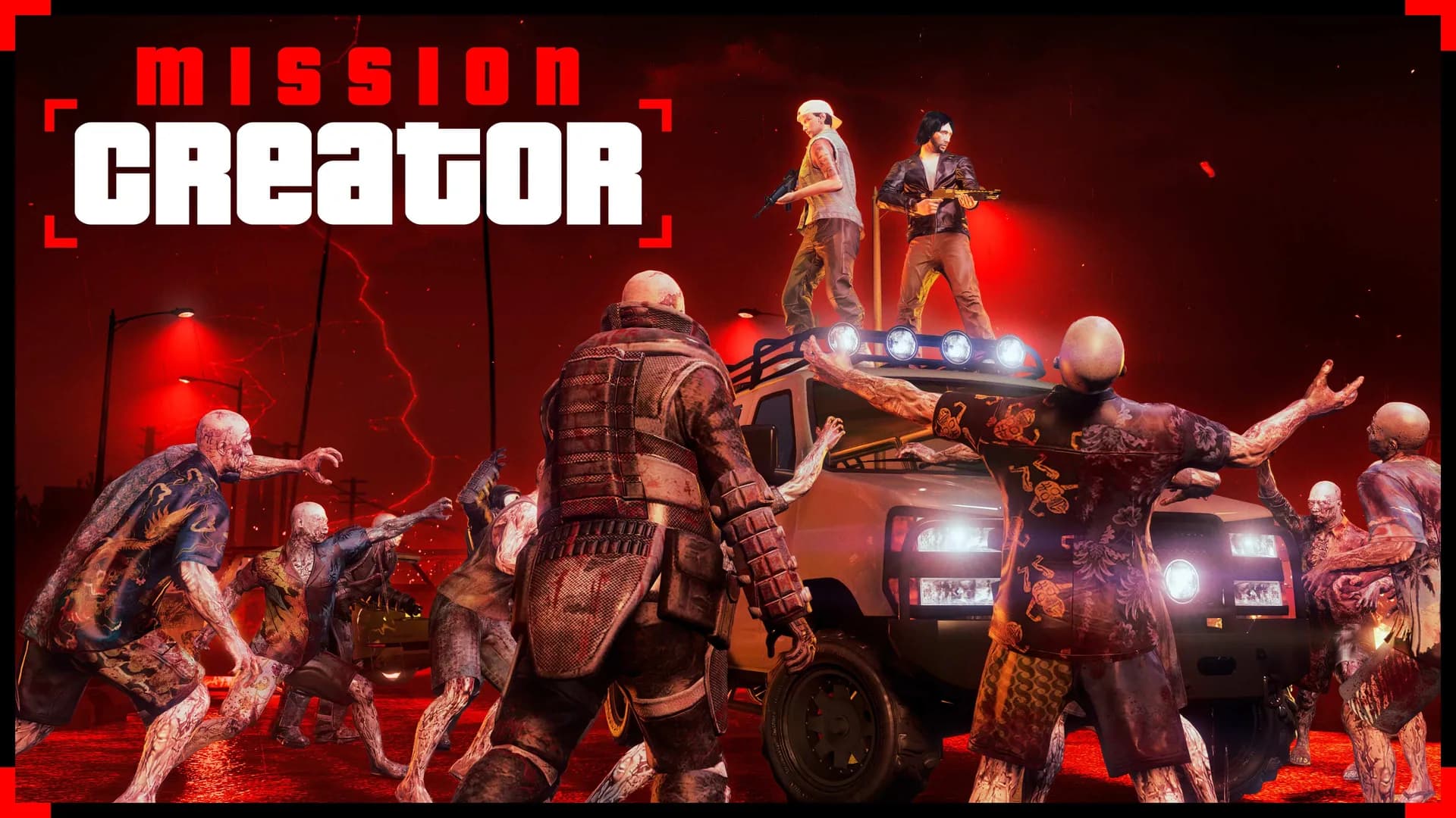 GTA Online mission creator interface showing multiplayer setup options