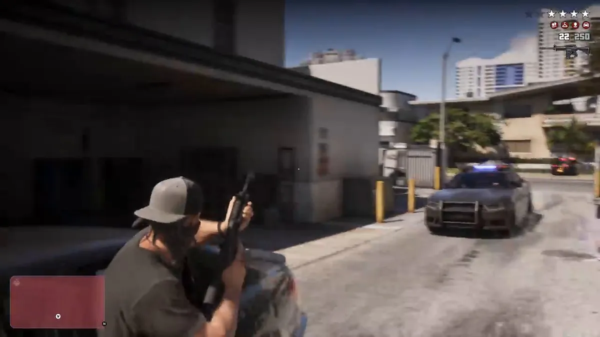 Shooting while driving a motorcycle at high speed