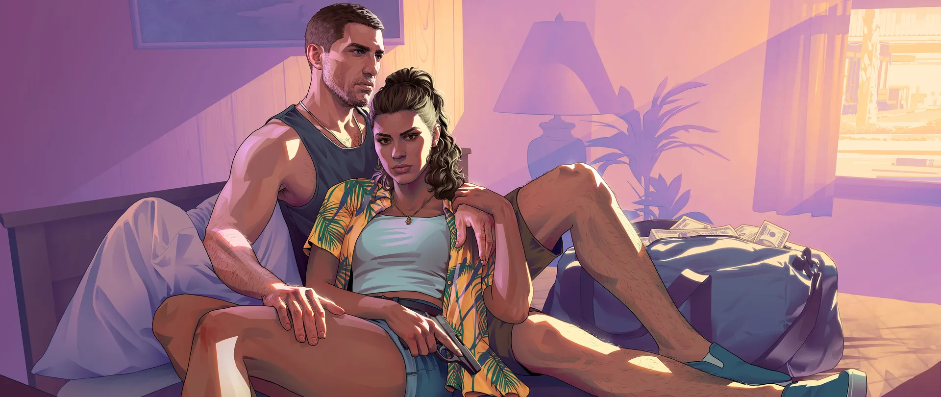 Jason and Lucia Motel room cinematic ultrawide screenshot