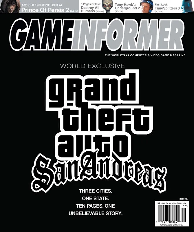 Game Informer 2004 San Andreas cover B, issue 134b