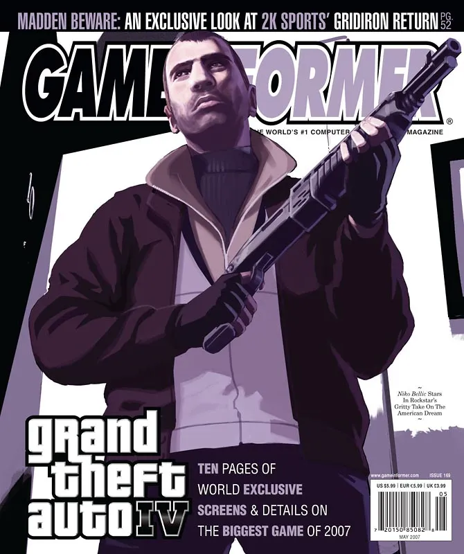Game Informer 2007 GTA IV cover, issue 169