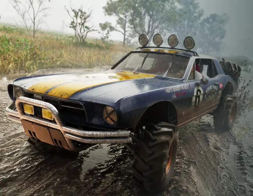 1967 Vapid Dominator Buggy parked inside Watson Bay Paradise Garage in the GTA 6 Ultimate Edition